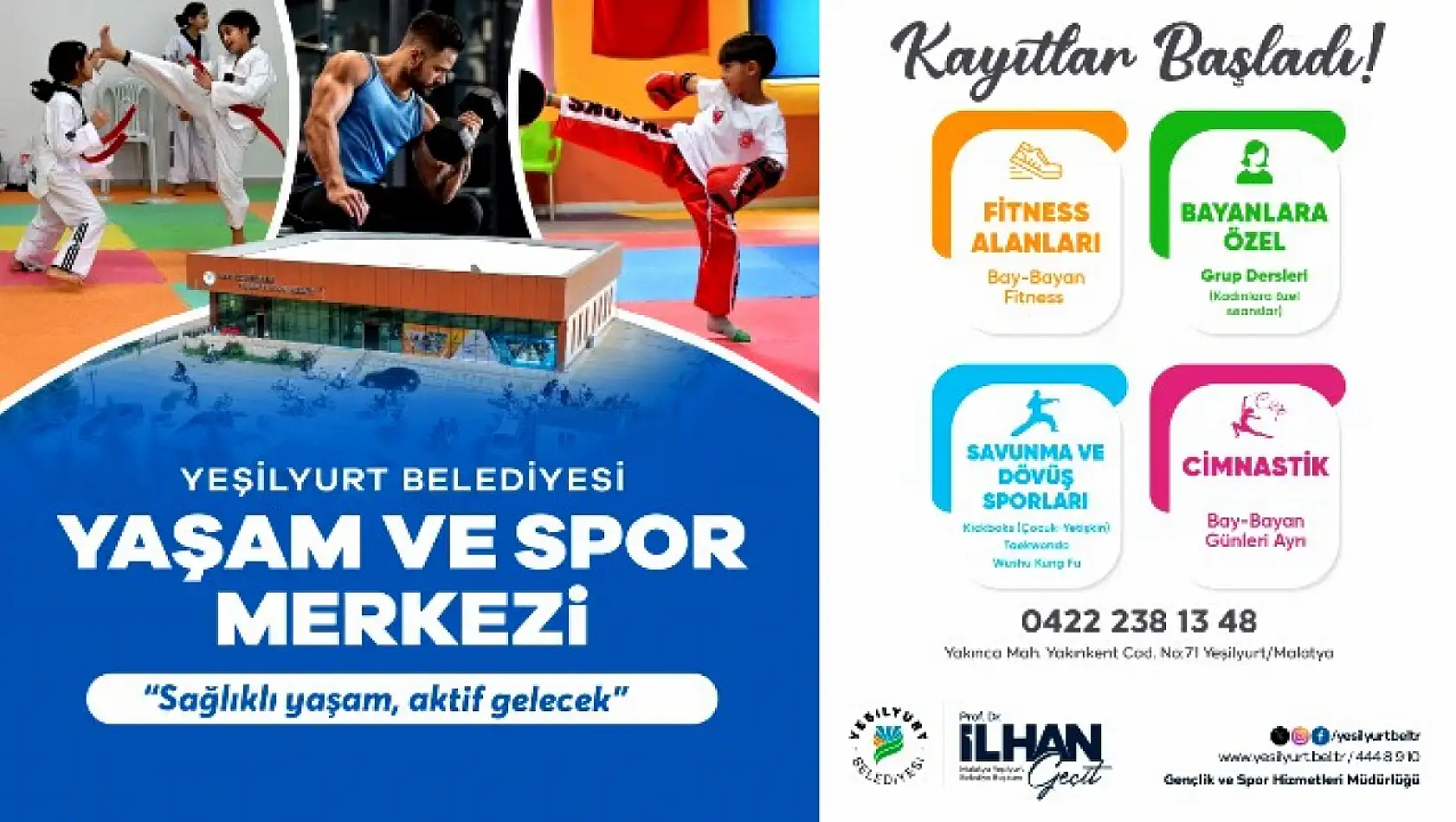 Yeşilyurt Belediyesi Yaşam ve Spor Merkezi'nde Kayıtlar Başladı