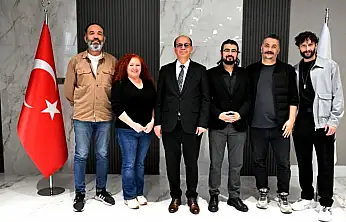 1.Kısa Film Yarışması Konuklarından Başkan Geçit'e Ziyaret!