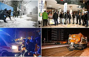 Büyükşehir Belediyesi Karla Mücadeleyi Aralıksız Sürdürüyor