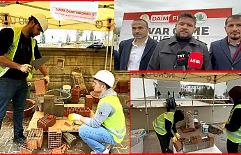 Mühendis Adayları Duvar Örme Yarışmasında