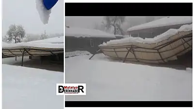 Akçadağ'da Kar Nedeniyle Taziye Evi Sundurması Çöktü