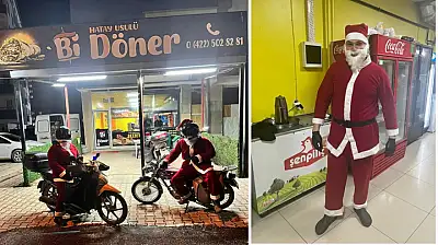 Malatya'da Yılbaşı Sürprizi: Dönerciden Öğrencilere Noel Baba Jesti