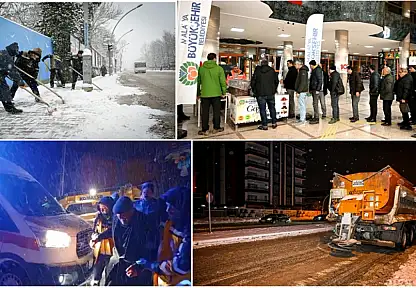 Büyükşehir Belediyesi Karla Mücadeleyi Aralıksız Sürdürüyor