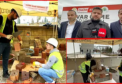 Mühendis Adayları Duvar Örme Yarışmasında