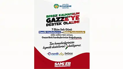 Büyükşehir'den' Sessiz Kalmayalım Gazze'ye Umut Olalım' Kampanyası