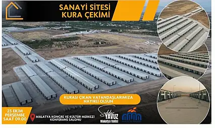 Sanayi Esnaflarının Dükkan Kura Çekimi 23 Ekim'de