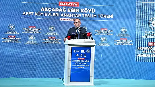 Akçadağ Eğin Mahallesindeki Afet Köy Evleri Sahiplerine Veriliyor