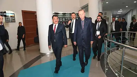 Cumhurbaşkanı Erdoğan'dan Büyükşehir Belediyesine Ziyaret