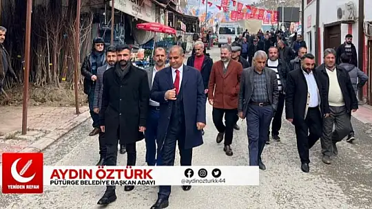 Pütürge'de Başkan Adayı Aydın Öztük'e Destekler Çığ Gibi Yükseliyor