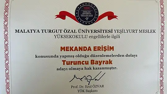 Başarının Karşılığı YÖK'ten MTÜ'ye 'Turuncu Bayrak' Adayı
