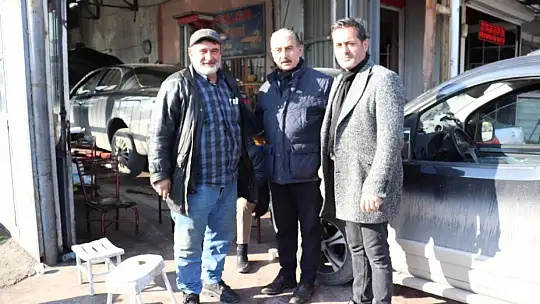 Keskin deprem sonrası işyerlerini açan esnafları ziyaret ederek, teşekkür etti