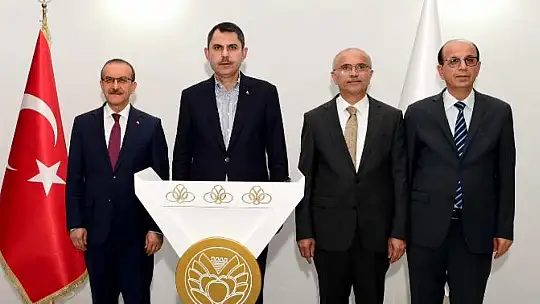 Bakan Kurum'dan Büyükşehir Belediye Başkanı Sami Er'e Ziyaret