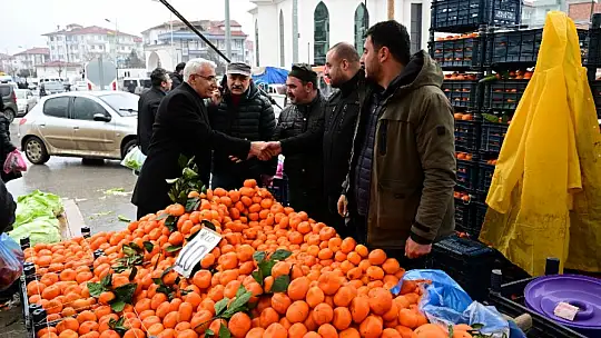 Başkan Güder'den Pazarcı Esnafına Ziyaret