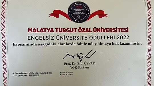 Başarının Karşılığı YÖK'ten MTÜ'ye 'Turuncu Bayrak' Adayı