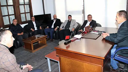 MHP İl Başkanı Gök ve Yönetiminden MESOB Başkanı Keskin'e Ziyaret