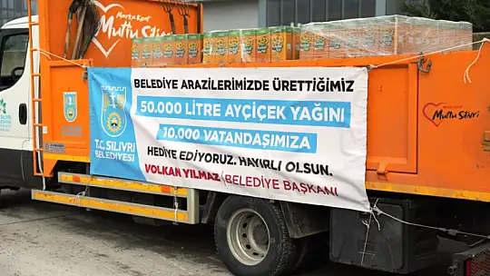Helal Olsun Volkan Yılmaz Başkan' 10.000 Aileye ücretsiz Ayçiçek Yağı' Dağıtıyor