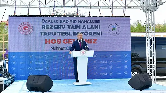 Çınar' Cumhurbaşkanımıza ve Bakanımıza Teşekkür Ediyoruz'