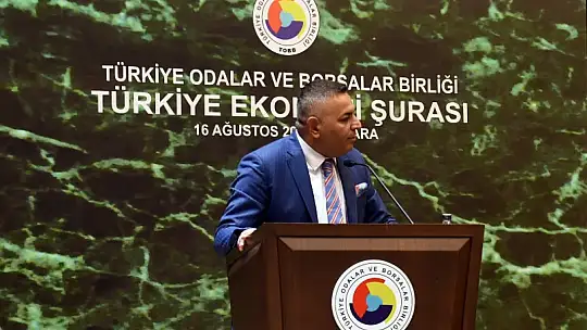 TOBB Türkiye Ekonomi Şurası'nda konuşan Sadıkoğlu' Faizsiz Kredi ve Hibe Desteği Bekliyoruz'