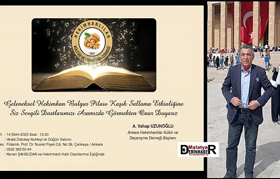 Başkentte Hekimhan Buluşması 14 Ekim'de