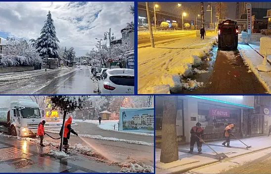 Büyükşehir Belediyesinden Yoğun Kar Mesaisi