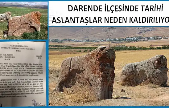Darende İlçesinde Tarihi Aslantaşlar'ın Kaldırılma Kararına Tepki