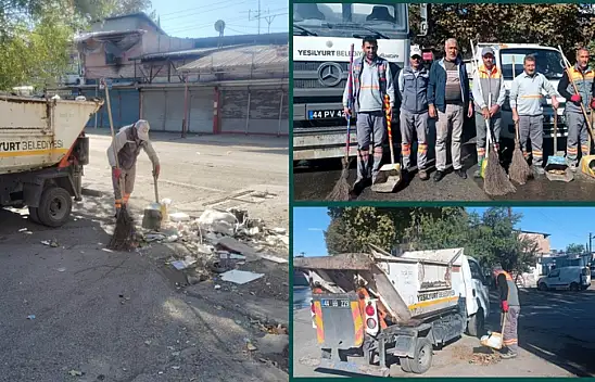 Yeşilyurt Belediyesi Temizlik Ekipleri Sanayi Sitesini Pırıl, Pırıl Yaptı
