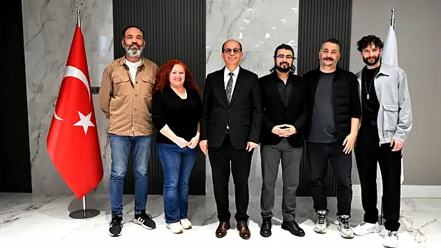 1.Kısa Film Yarışması Konuklarından Başkan Geçit'e Ziyaret!