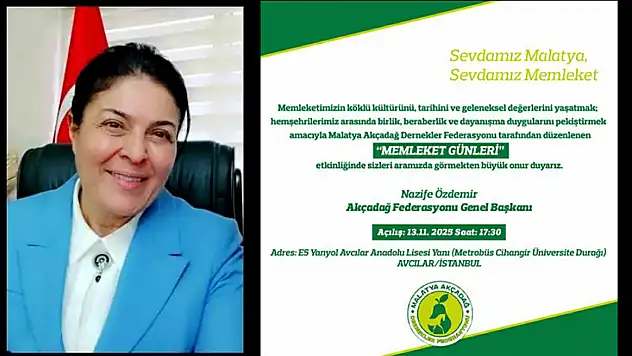 İstanbul'da Malatyalılar' Memleket Günlerinde' Buluşacak