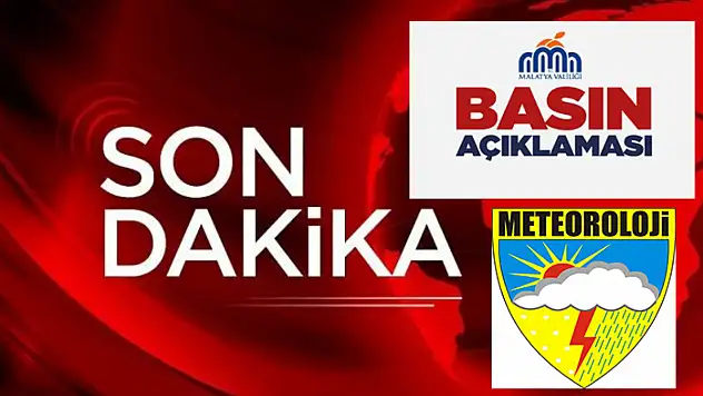 Malatya'da Fırtına Uyarısı