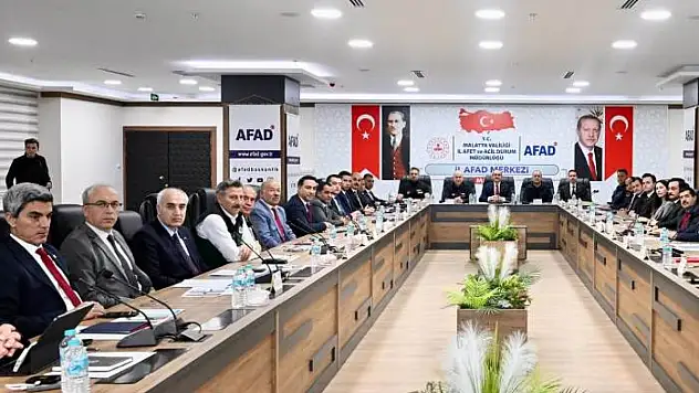 Malatya'da İl Afet Risk Azaltma Planı Toplantısı
