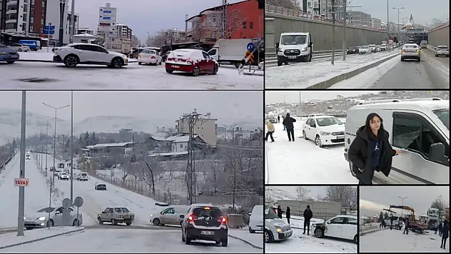 Malatya'da Kar ve Buz Ulaşımı Felç Etti