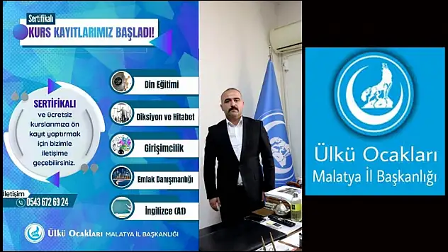 Ülkü Ocakları Malatya İl Başkanlığından Sertifikalı Kurs Programları