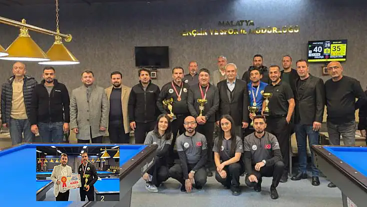 Battalgazi 3 Bant Bilardo Turnuvasında Şampiyon Aykut Ertunç