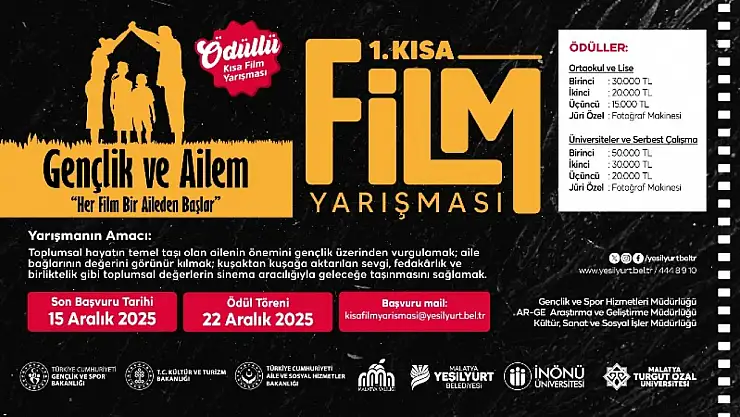 1. Kısa Film Festivali'nde Son Başvuru 15 Aralık!