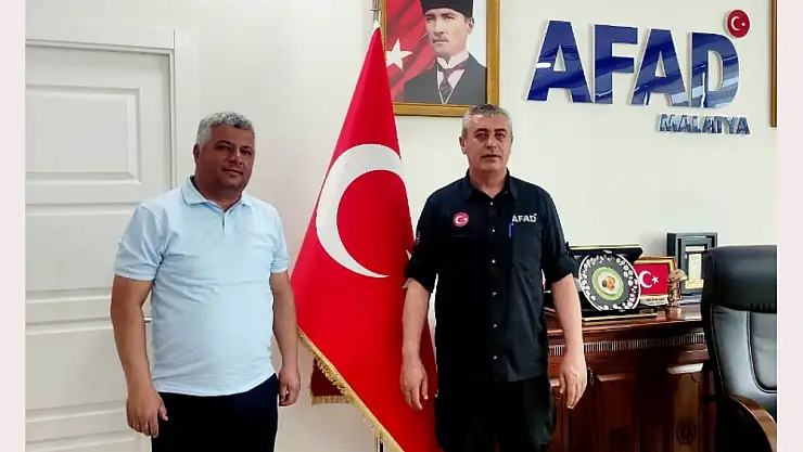 Akçadağ Esnaf Odası Başkanı Fatih Şahin'den AFAD İl Müdürü Serdal Türkel'e Ziyaret