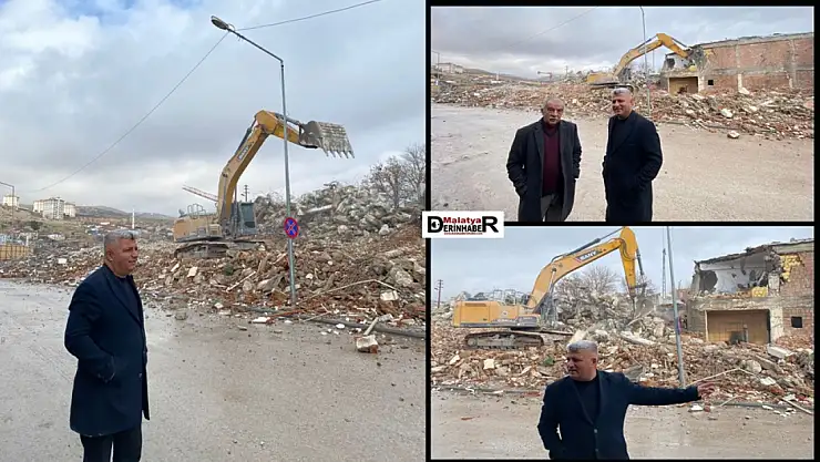 Akçadağ İlçesinde Rezerv Alanındaki Binaların Yıkımına Başlandı