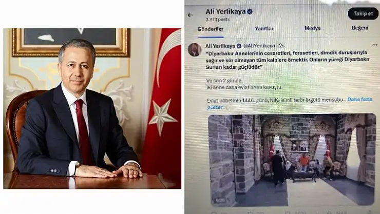 Bakan Yerlikaya' Diyarbakır Anneleri Diyarbakır Surları Kadar Güçlüdür'