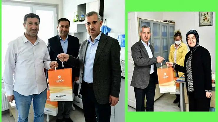 Başkan Çınar, Personelleri Ziyaret Ederek Bayramlarını Tebrik Etti