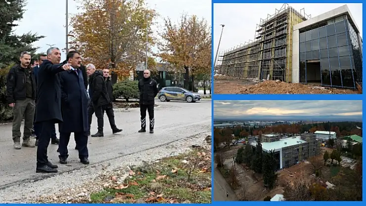 Başkan Gürkan Mezarlıklar Dairesi Başkanlığı İdari Hizmet Binası İnşaatını İnceledi