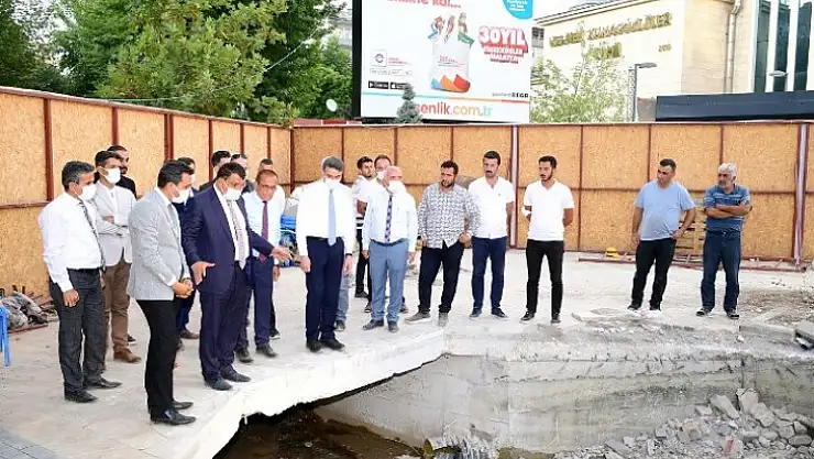 Başkan Gürkan ve Vali Baruş Kernek Meydanı'nda İncelemede Bulundu