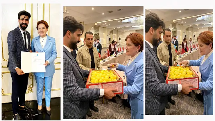 Başkan Topaloğlundan Genel Başkan Meral Akşener'e Kayısı İkramı