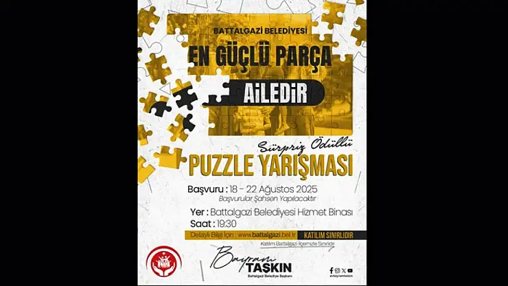 Battalgazi Belediyesi'nden Aile Bağını Güçlendirecek Puzzle Yarışması