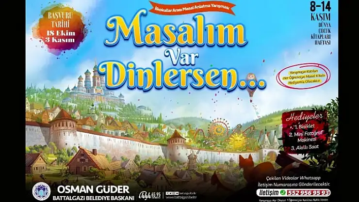 Battalgazi Belediyesi'nden Ödüllü Masal Anlatma Yarışması