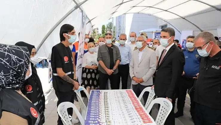 Battalgazi Belediyesi Önünde Afet Eğitim Çadırı Kuruldu