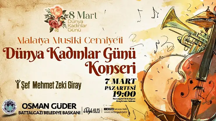 Battalgazi'de Dünya Kadınlar Günü Konseri