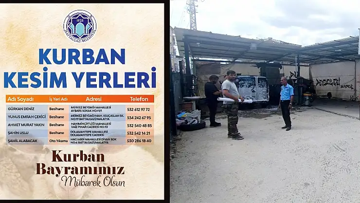 Battalgazi'de Kurban Kesim Yerleri Belli Oldu