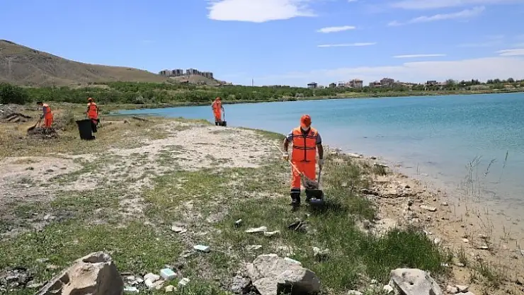 Battalgazi'deki Göletler Temiz Hale Getiriliyor
