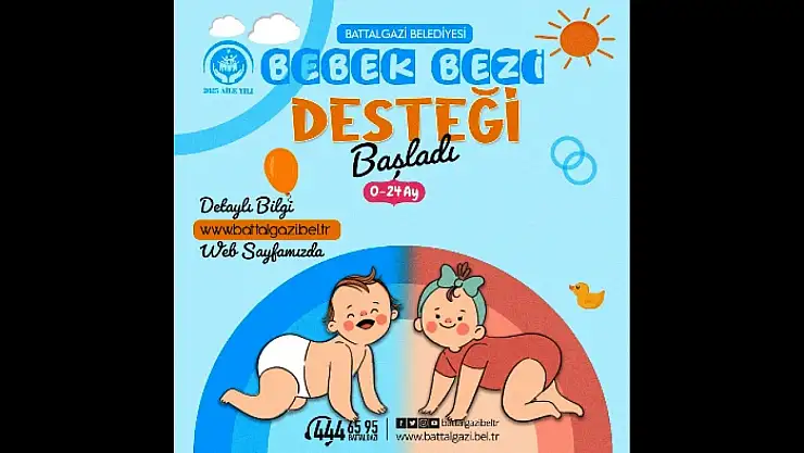Bebek Bezleri Desteği Battalgazi Belediyesinden
