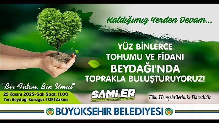 Beydağı Fidan Dikim Şenliği 25 Kasım'da