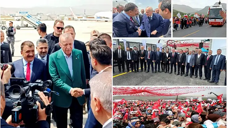 Cumhurbaşkanı Erdoğan'a Malatya'da Coşkulu Karşılama